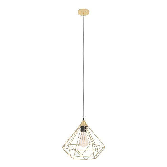Φωτιστικό Κρεμαστό Ø325xH1100mm Vintage Μέταλλο Brushed Brass Eglo Tarbes 43679