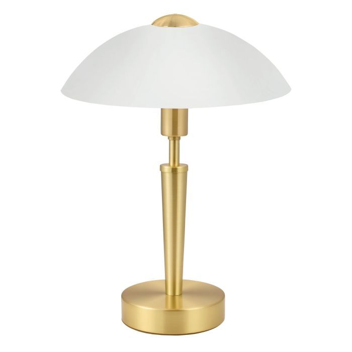 Πορτατίφ 26xH35cm Touch Dimmable 1xE14 Λευκό Καπέλο Χρυσή Βάση Eglo Solo 87254