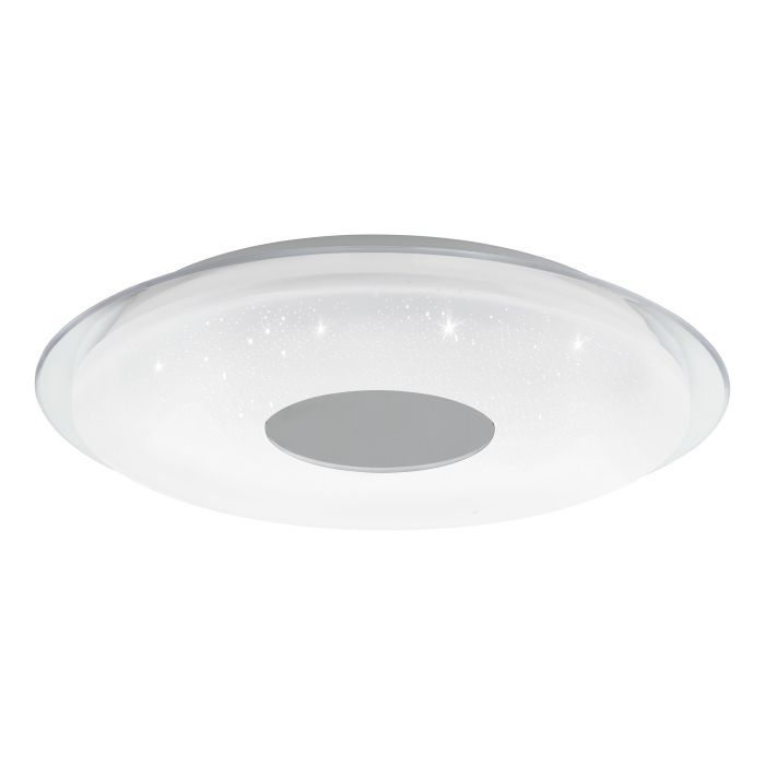 Πλαφονιέρα Οροφής Λευκή 45xH8cm LED 2700-6500Κ 540lm Εφαρμογή-Τηλεχειριστήριο Eglo Lanciano 900083