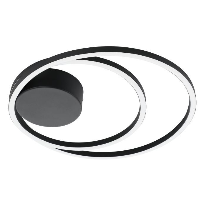 Φωτιστικό Πλαφονιέρα Οραφής 45xH5,5cm Μαύρο LED 3000Κ 4400lm Eglo Ruotale 900471