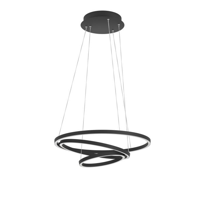 Φωτιστικό Κρεμαστό Ø580xH1100mm Led Tunable 43,2w 6000lm Μαύρο Eglo Lobinero-Z 900479