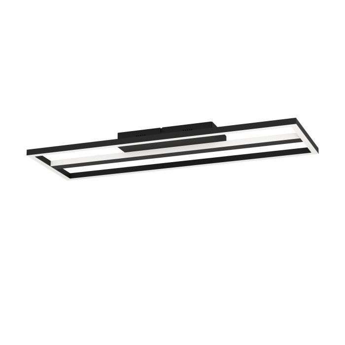 Πλαφονιέρα Οροφής 64x5cm Μεταλλική Μαύρη LED 3000-6500Κ 2600lm Ρυθμιζόμενη Τηλεχειριστήριο Eglo Calagrano-Z 900567