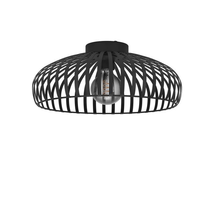 Πλαφονιέρα Οροφής Ø43cm 1xE27 Μαύρο Eglo Mogano 900721