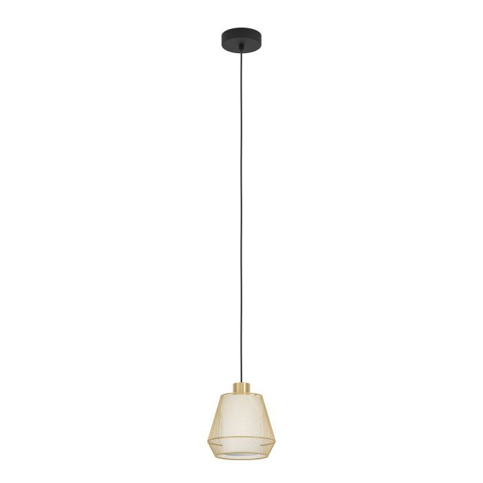 Κρεμαστό Φωτιστικό 18xH110cm Μαύρο-Χρυσαφί Μονόφωτο 1xE27 Eglo Ciudadela 900896