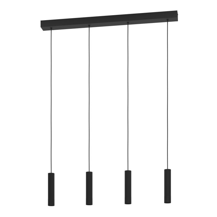 Κρεμαστό Φωτιστικό Ράγα L84xH110cm LED 3000K 480lm Μαύρο Eglo Almudaina 900906