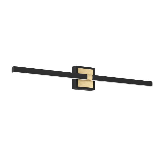 Φωτιστικό Τοίχου L800xH110mm LED 17,5w 3000K 2000lm Black Brushed Brass Eglo Peguera 900929