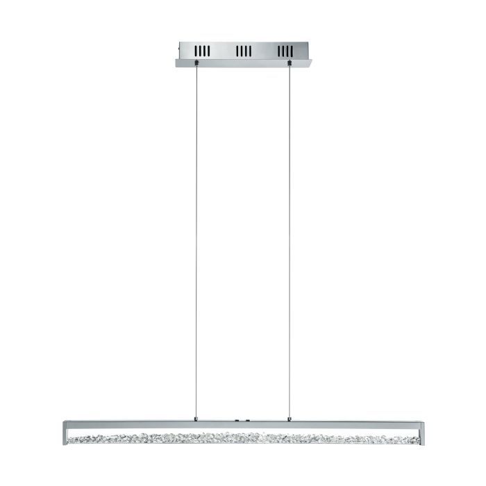 Φωτιστικό Κρεμαστό Ράγα L1000xB80xH1100mm Dimmable Led 6x6w 3420lm 2700-5000Κ Χρωμέ-Κρύσταλλα Διάφανα Eglo Cardito 1 93626