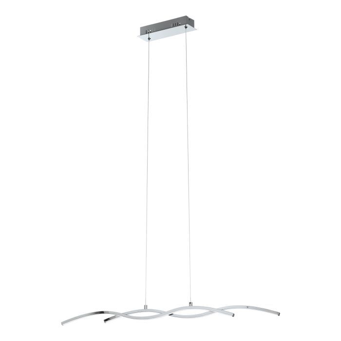 Κρεμαστό Φωτιστικό Ράγα Χρωμέ 870xH1200mm LED 3000K 2600lm Eglo Lasana 96103