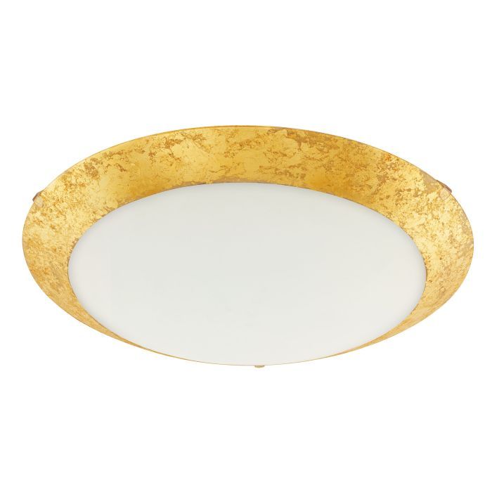 Πλαφόν Οροφής Led 16w 1500lm Ø39,5 εκ. Χρυσό / Λευκό Γυαλί Eglo Montenovo 98023