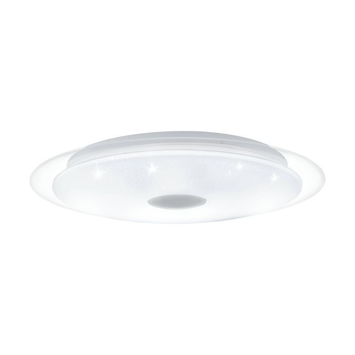 Πλαφονιέρα Οροφής Λευκή 40xH7,5cm LED 3000-4000-5000Κ 2300lm Τηλεχειριστήριο-Λειτουργία Μνήμης Eglo Lanciano 98323