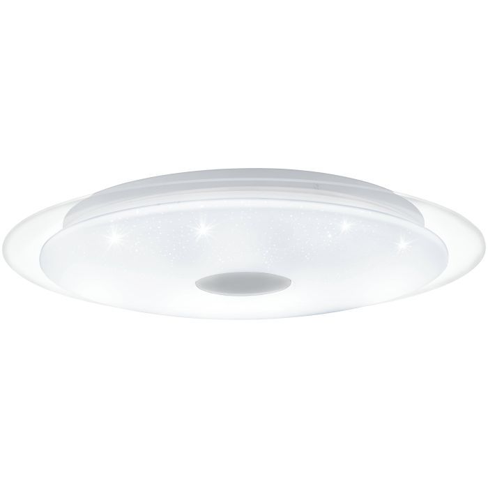 Πλαφονιέρα Οροφής Λευκή 56xH8cm LED 3000-4000-5000Κ4000lm Τηλεχειριστήριο-Λειτουργία Μνήμης Eglo Lanciano 98324
