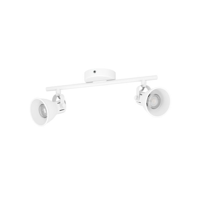 Σποτ Δίφωτο Ατσάλι Λευκό 2xGU10 Led 3000K 250lm L370mm Eglo Seras 98394