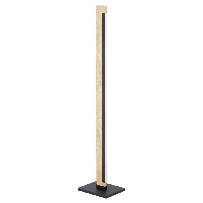 Φωτιστικό Επιδαπέδιο Β250xL75xH1260mm Led 1x19,5w 2400lm Warm White Μαύρο-Ξύλο Eglo Camacho 99296