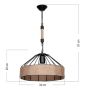 RIO 1/L ROPE UT-BL ΚΡΕΜΑΣΤΟ ΜΕ ΣΧΟΙΝΙ Ε/27 Heronia 31-1404