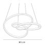 Κρεμαστό φωτιστικό LED 58W 3CCT by switch on base σε χρυσή απόχρωση D:60cm 6092-A-Golden