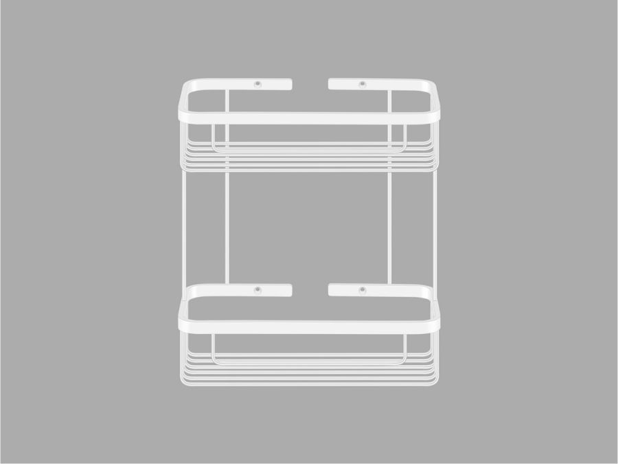 Sanco Shower Baskets Διπλή παραλ/μη Θήκη Λευκό ματ 00004-Μ101