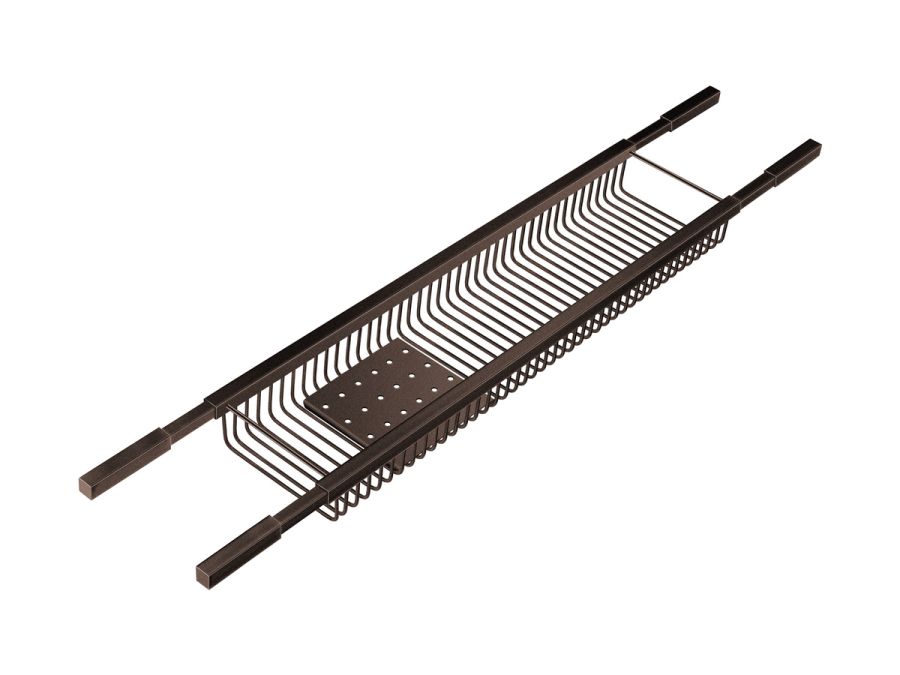 Sanco Shower Baskets Σπογγοθήκη Μπανιέρας Ρυθμιζόμενη Τετράγωνη Wenge ανάγλυφο 00151-Α75