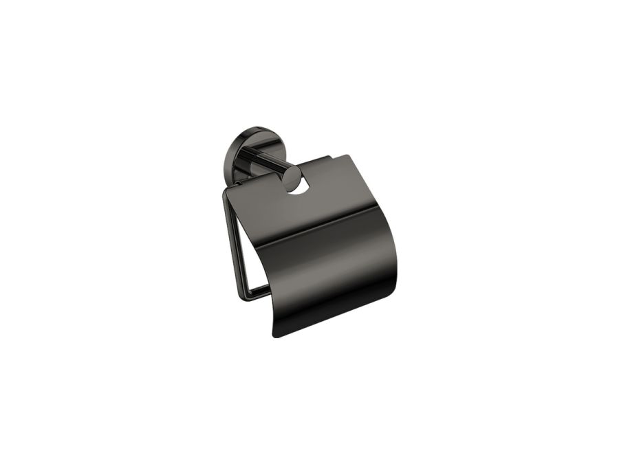 Sanco Gaea Χαρτοθήκη με καπάκι PVD gun metal γυαλιστερό 121217-PVD-05PL