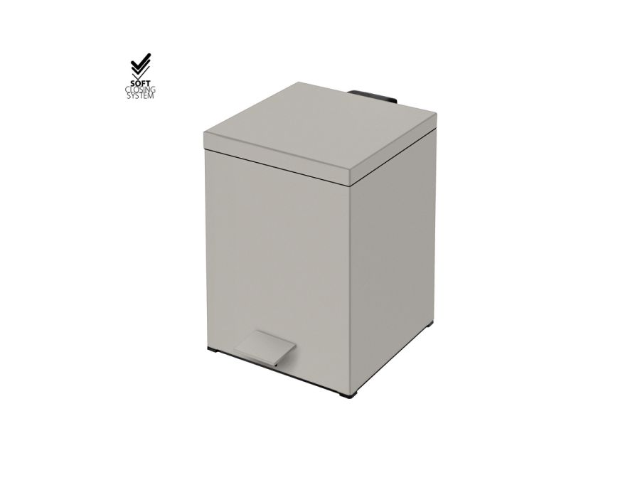 Sanco Waste Bins Χαρτοδοχείο 5lt Γκρι τσιμέντου ματ 90677-M104