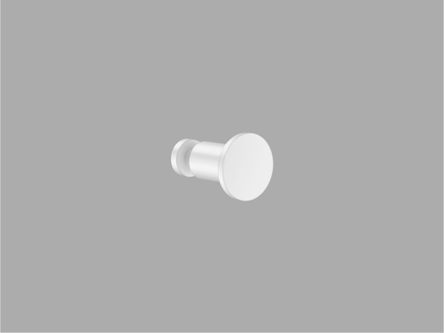 Sanco Glass Door Accessories Πόμολο / Άγκιστρο Λευκό ματ GL0670-Μ101