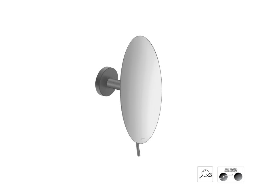 Sanco Cosmetic mirrors Μεγεθυντικός καθρέπτης x3 Ανθρακί ανάγλυφο MR-702-Μ118