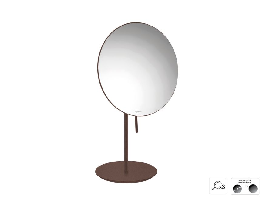 Sanco Cosmetic mirrors Μεγεθυντικός καθρέπτης x3 Wenge ανάγλυφο MR-703-Α75