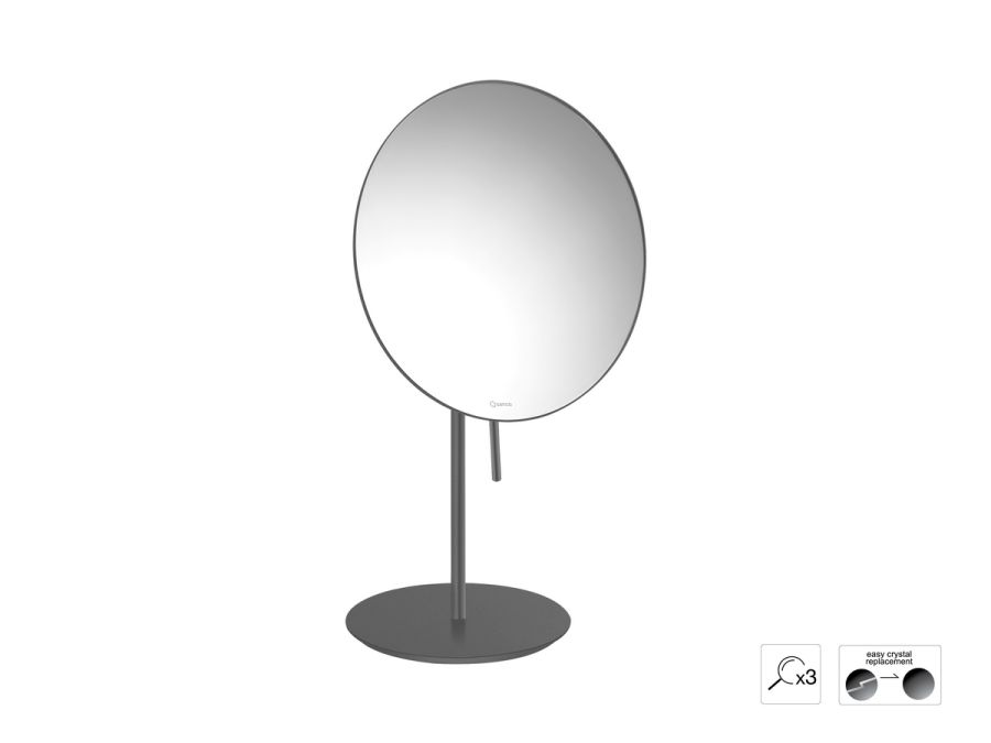 Sanco Cosmetic mirrors Μεγεθυντικός καθρέπτης x3 Ανθρακί ανάγλυφο MR-703-Μ118
