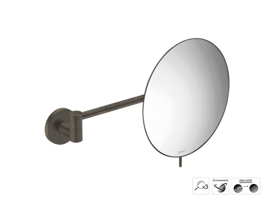 Sanco Cosmetic mirrors Μεγεθυντικός καθρέπτης x3 Σκούρο μπρονζέ ματ MR-705-DM25