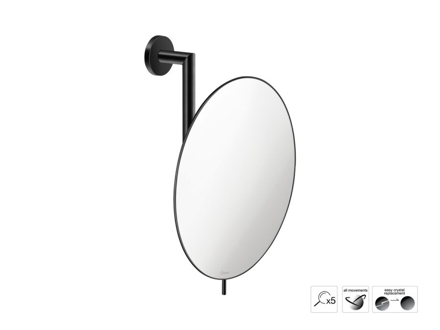 Sanco Cosmetic mirrors Μεγεθυντικός καθρέπτης x5 Μαύρο ματ MR-764-Μ116