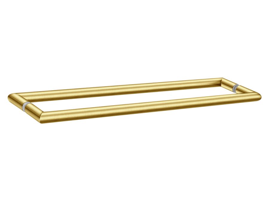 Sanco Glass Door Accessories Διπλή Λαβή / Πετσετοθήκη PVD χρυσό ορείχαλκο βουρτσιστό SET-GL0715-PVD-02BR