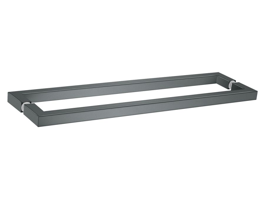 Sanco Glass Door Accessories Διπλή Λαβή / Πετσετοθήκη Ανθρακί ανάγλυφο SET-GL0723-Μ118
