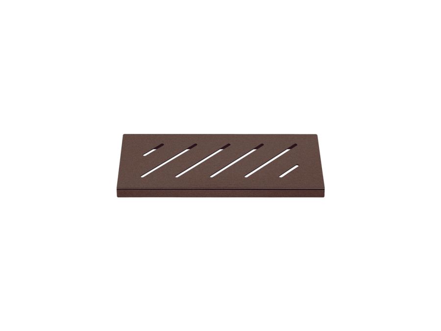 Sanco Shower Shelves Σπογγοθήκη (AISI 304) Wenge ανάγλυφο SH-0101-Α75