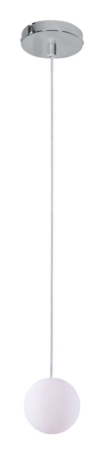 SE1110-1-OP ALESSIA  Φ10 WHITE OPAL GLASS PENDANT METAL CHROME BODY Ζ3 HOMELIGHTING 77-8901