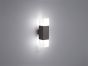 Απλίκα Εξ.Χώρου IP54 Επιτοίχια Ανθρακί 8xH33cm 2xE14 Led 3000K 2x320lm Trio Lighting Hudson 220060242