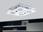 Σποτ Ροζέτα Τετράφωτη D29x29xH7m 4xGU10 3000K Ατσάλι Χρώμιο-Διάφανο Σατινέ Γυαλί Eglo Cabo 30931