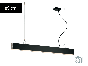 Κρεμαστό Γραμμικό Φωτιστικό Ράγα 90εκ. Led 30w 2800lm 3000K Μαύρο Viokef Station 3911-0013-3-B-N