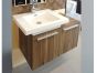 Σετ Έπιπλο Μπάνιου ECO-80BL 80 εκ.-Νιπτήρα τύπου Corian-Καθρέπτη 40*100 εκ. Χρώμα Teak FT21.080.001T
