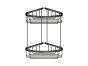 Sanco Shower Baskets Διπλή γωνιακή Θήκη PVD gun metal γυαλιστερό 00009-PVD-05PL