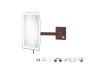 Sanco LED Cosmetic mirrors Μεγεθυντικός καθρέπτης x3 με LED Wenge ανάγλυφο MRLED-305-Α75