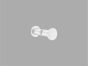 Sanco Glass Door Accessories Διπλό Πόμολο / Άγκιστρο Λευκό ματ SET-GL0670-Μ101