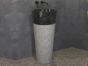 Νιπτήρας Πέτρινος Ø40*90cm Tube Nero Glossy Bati Stone