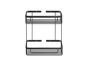 Sanco Shower Baskets Διπλή παραλ/μη Θήκη Wenge ανάγλυφο 00004-Α75