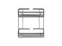 Sanco Shower Baskets Διπλή παραλ/μη Θήκη Wenge ανάγλυφο 00004-Α75