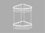 Sanco Shower Baskets Διπλή γωνιακή Θήκη Μόκα ματ 00009-M103