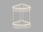 Sanco Shower Baskets Διπλή γωνιακή Θήκη Μόκα ματ 00009-M103