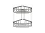 Sanco Shower Baskets Διπλή γωνιακή Θήκη Μόκα ματ 00009-M103