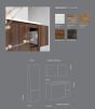 Έπιπλο Μπάνιου 90 εκ. με Νιπτήρα Χρώμα Pine Dark Sanitec Alba C 90