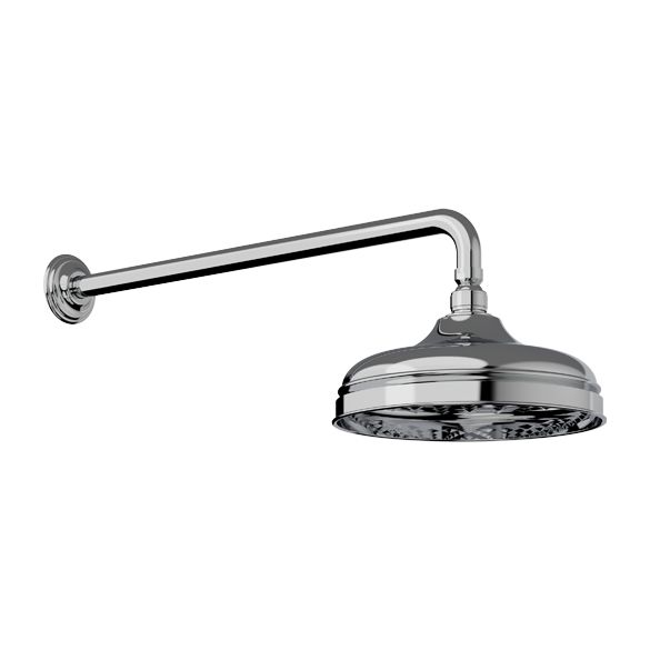 Horus Ascott Classic Collection - Anti-scale Nozzles Shower Head Diam. 220 Mm with Arm - Chrome 00.506-CH