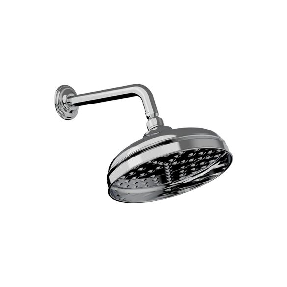 Horus Ascott Classic Collection - Anti-scale Nozzles Shower Head Ø 220 Mm with Arm - Wall Mounting - Chrome 00.516-CH