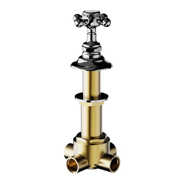 Horus Julia Victoria Julia Victoria Classic Collection - 4 Ways Deck Mounted Diverter, 2 Inlets / 2 Outlets - Chrome 01.476-CH